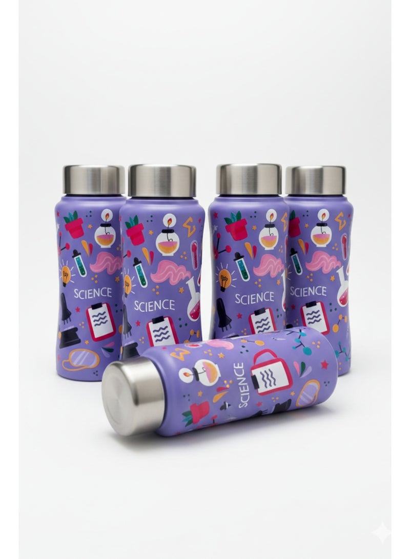 Boeiz Kiddo Science 500ml Steel Water Bottle – Pack of 5 (Premium Return Gift) - Image 1